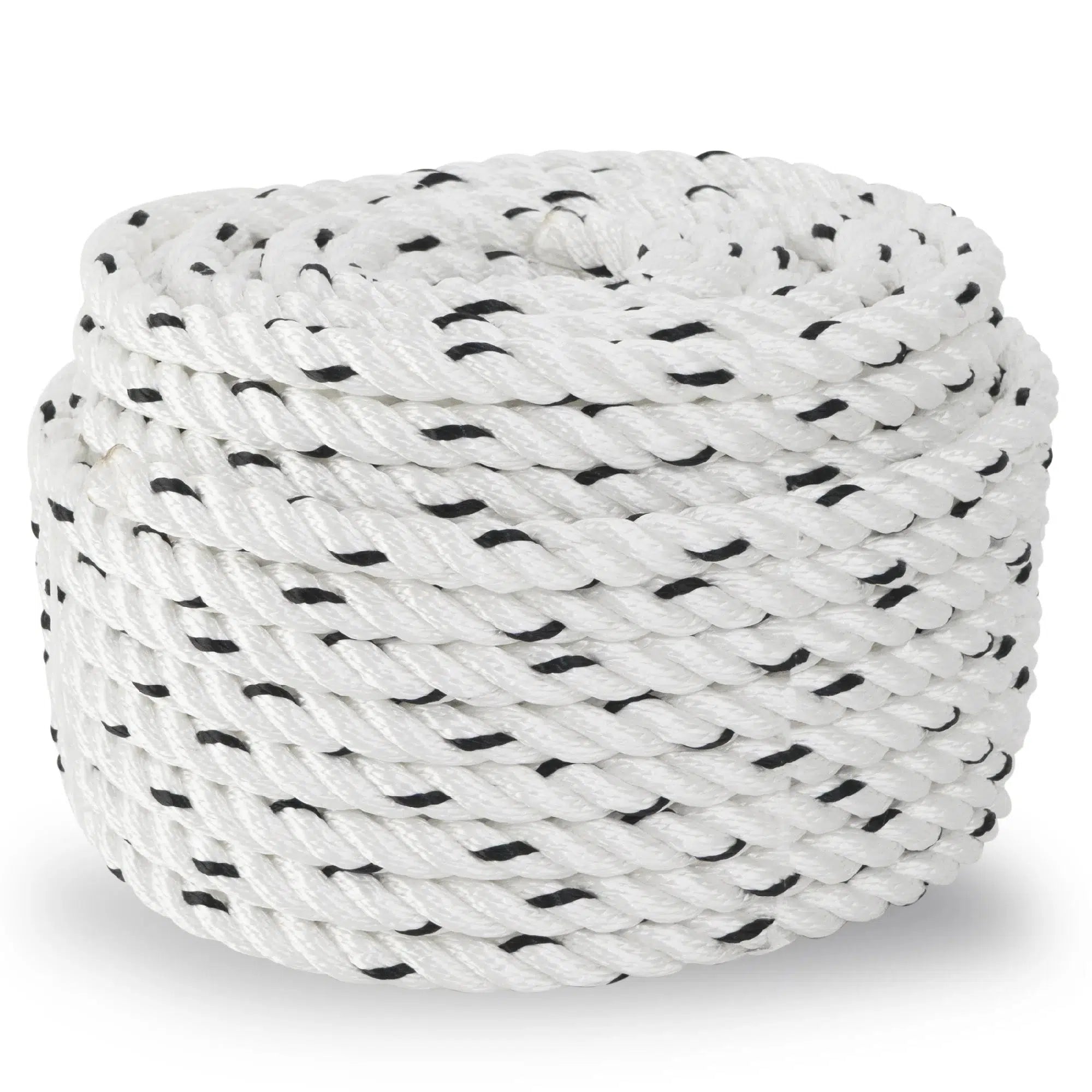 Five Oceans Marine Premium Anchor Line, 1/2 in by 150 ft White 3-Strand Nylon Twisted Rope, Spliced, 1/2 in SS Thimble, 1/4 in SS Shackle Fo4486-c150
