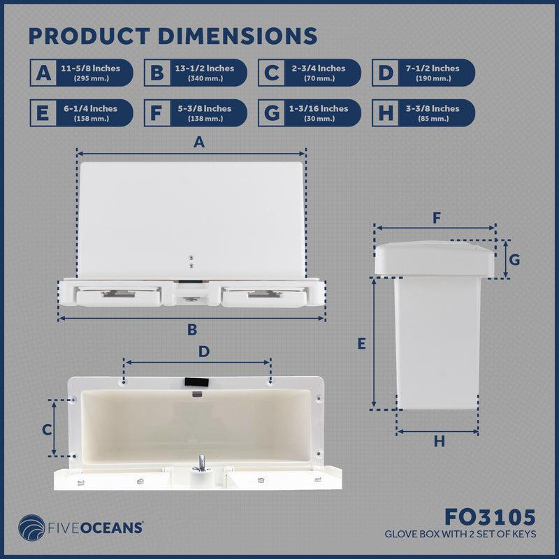 Locking Boat Glove Box with Drink Holder | Five Oceans | Canadian Marine & Outdoor Equipment