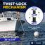 Telescoping Aluminum Boat Hook, 4.6 to 12FT, Twist-Lock, Non-Slip Grip | Canadian Marine & Outdoor Equipment