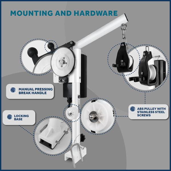 Professional Powered Portable Line Hauler w/ 90kg 200lb Lift Capacity ...